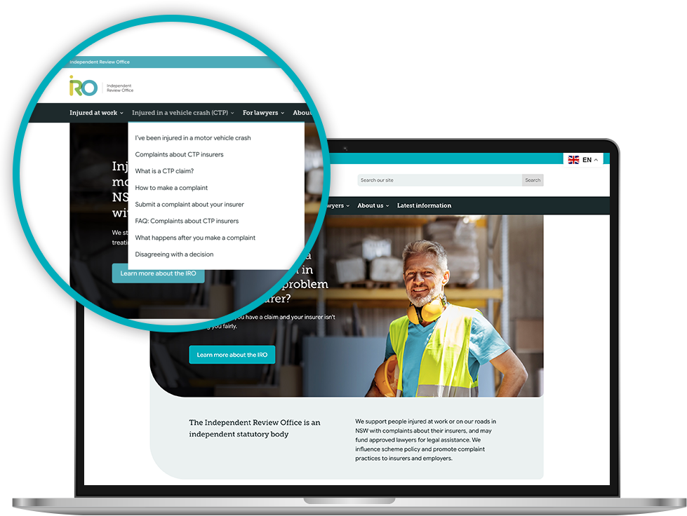 New website navigation